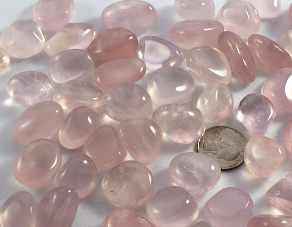 Beautiful Tumbled ROSE QUARTZ Healing Gemstone// EXCELLENT Quality// Tumbled Stones// Healing Crystals// Love Crystals// Love Stone// Pink
