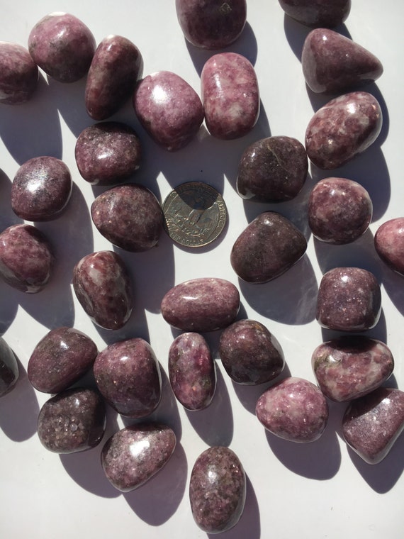 Beautiful Tumbled LEPIDOLITE Healing Gemstone// Tumbled Stones// Polished Purple Lepidolite// Healing Crystals// Healing Tools// All Chakras