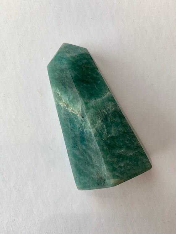 AMAZONITE Obelisk// Amazonite POINT// Crystal OBELISK/ Stone Carved Point// Healing Crystals/ Healing Tools// Home Decor/ Heart Chakra Stone