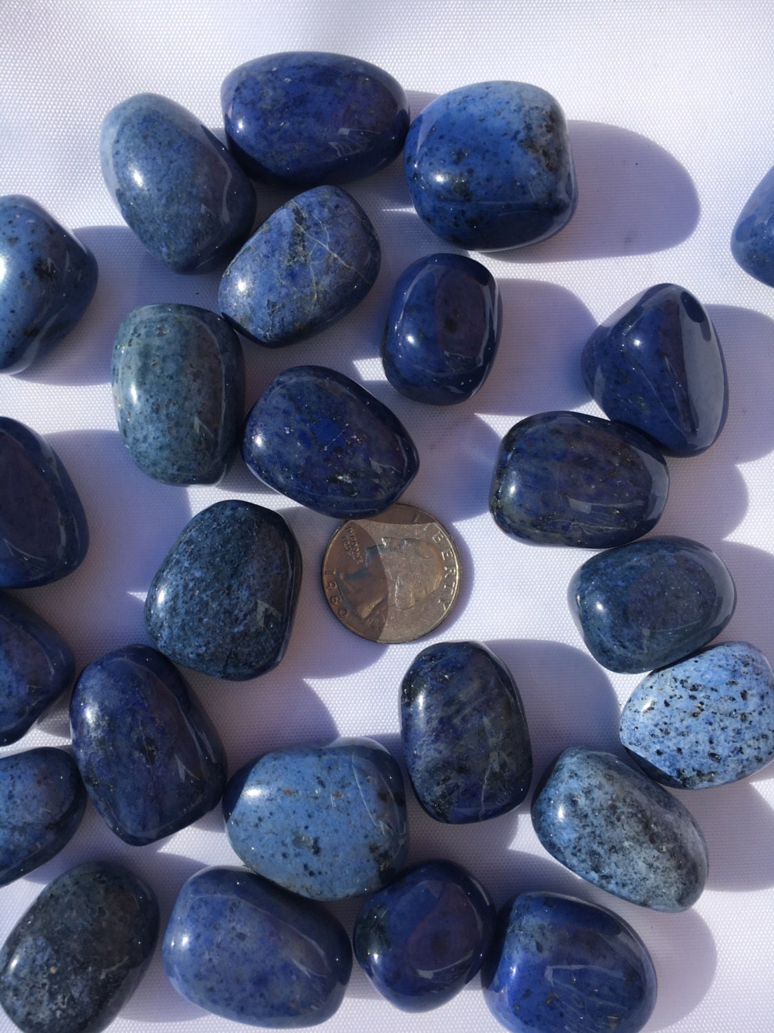 Beautiful Tumbled DUMORTIERITE Healing Gemstone// Tumbled Stones ...