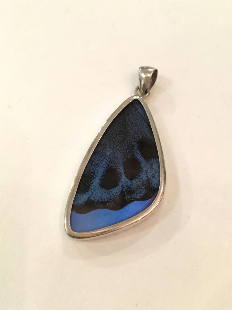 Statement Jewelry Collaged Butterfly Wing Pendant Butterfly Wing Jewelry AUTHENTIC Butterfly Wings Eco Friendly Jewelry