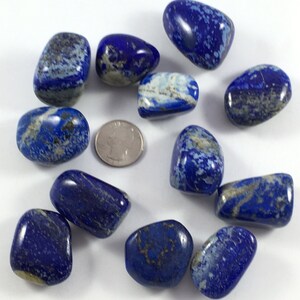 Beautiful Tumbled LAPIS LAZULI Healing Gemstone// Large Lapis Lazuli/ Tumbled Stone/ Healing Crystals //Healing Tools/ True Blue