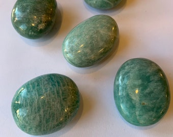 Beautiful Tumbled AMAZONITE Pebbles Healing Gemstone// Tumbled Stones// Healing Crystals// Healing Tools// Anxiety Reliever// Chakra Healing