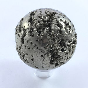 PYRITE SPHERE// Carved Pyrite Sphere// Healing Gemstone// Fools Good// Pyrite// Home Decor// Healing Tools// Raw Healing Crystals/ From Peru