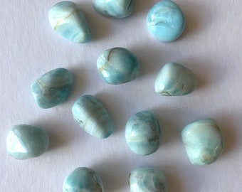 Stunning Tumbled HEMIMORPHITE Healing Gemstone// Tumbled Stones// Healing Crystals// Anxiety Reliever// Heart + Throat Chakra// Protection