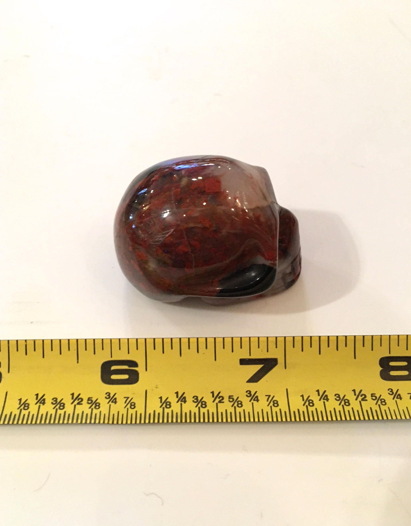 POPPY JASPER Skull// Carved Skull// Healing Gemstones// Home Decor