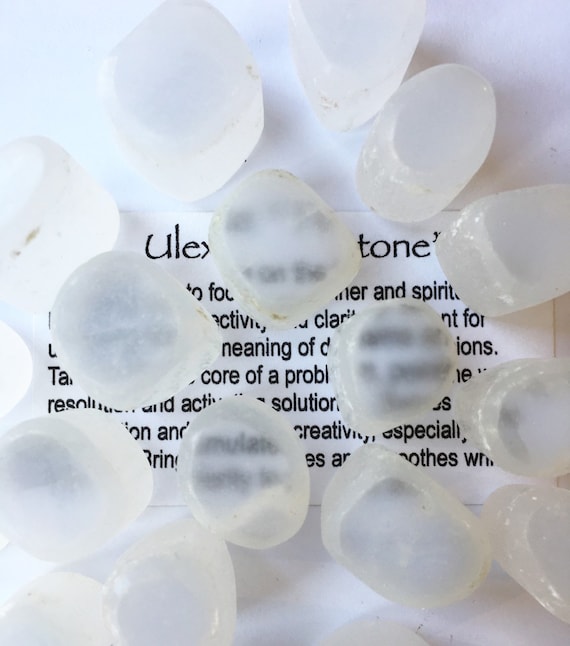 Beautiful Tumbled Ulexite Healing Gemstone Tumbled Stones Etsy