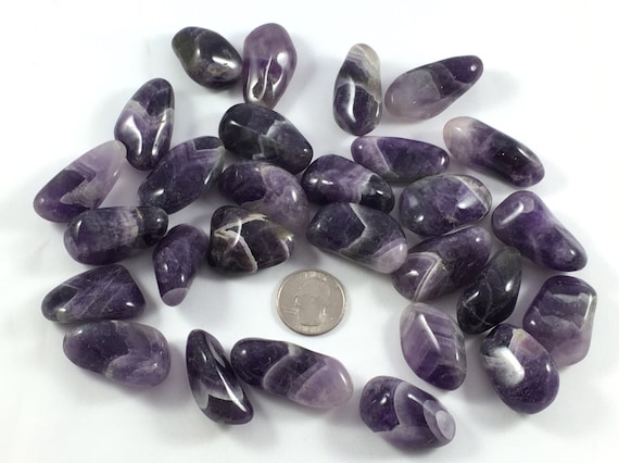 Beautiful Tumbled AMETHYST Healing Gemstone// Amethyst// Tumbled Stones// Healing Crystals// February Birthstone// Crown Chakra Stones