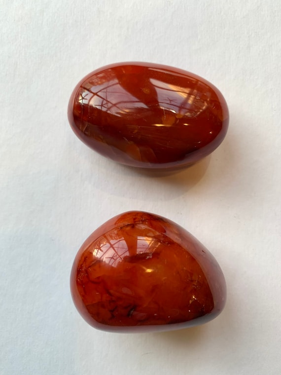 CARNELIAN Pebbles/ Carnelian// Gemstone Pebbles/ Healing Gemstones// Paperweight/ Home Decor// Healing Tools/ Large Tumbled Stones// Sacral