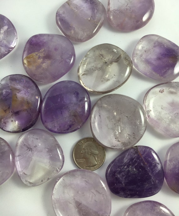 Beautiful Tumbled AMETHYST Healing Gemstone// Exellent Quality// Amethyst Pillows// Tumbled Stones// Healing Crystals// February Birthstone