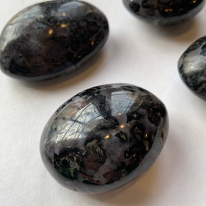 INDIGO GABBRO Pebbles/ Indigo Gabbro// Gemstone Pebbles/ Healing Gemstones// Paperweight/ Home Decor// Healing Tools/ Large Tumbled Stones image 3