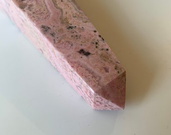 RHODONITE Obelisk// Rhodonite POINT// Crystal OBELISK/ Stone Carved Point// Healing Crystals/ Healing Tools// Home Decor/ Heart Chakra Stone