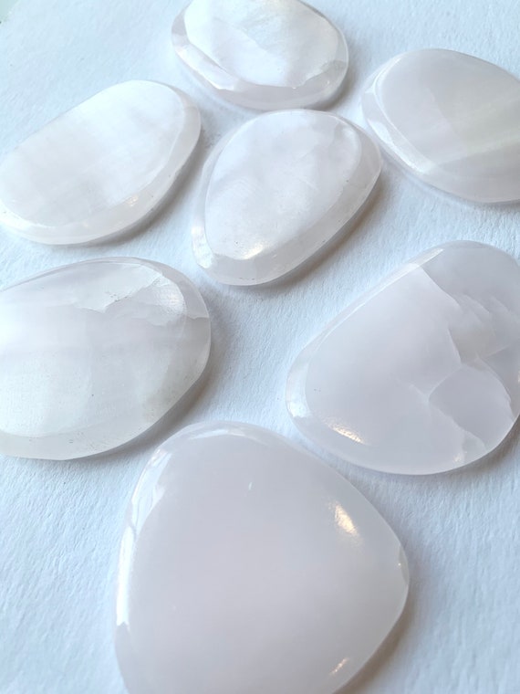 Beautiful Tumbled PINK CALCITE Healing Gemstone/ Calcite Pillows/ Palm Stones Tumbled Stones/ Healing Crystals/ Healing Tools/ Pink Stones