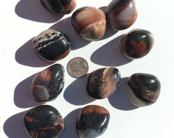 Beautiful Tumbled SARDONYX Healing Gemstone// Tumbled Stones// Polished Sardonyx// Healing Crystals// Healing Tools// Root Chakra