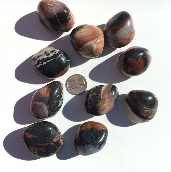 Beautiful Tumbled SARDONYX Healing Gemstone// Tumbled Stones// Polished Sardonyx// Healing Crystals// Healing Tools// Root Chakra