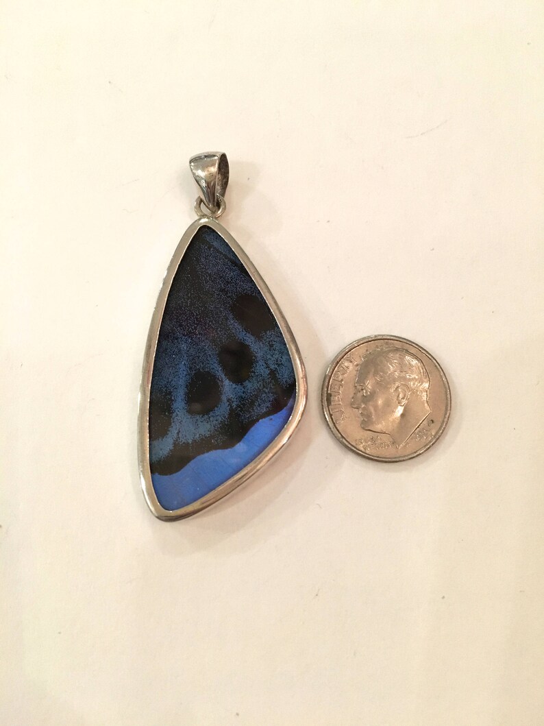 Statement Jewelry Collaged Butterfly Wing Pendant Butterfly Wing Jewelry AUTHENTIC Butterfly Wings Eco Friendly Jewelry