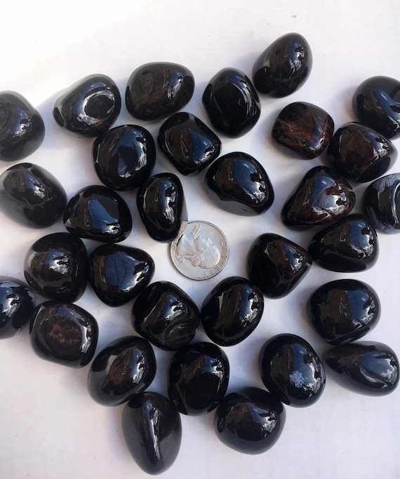 Beautiful Tumbled RED-SHEEN OBSIDIAN Healing Gemstone// Obsidian// Tumbled Stones// Healing Crystals// Healing Tools// Grounding Stone//