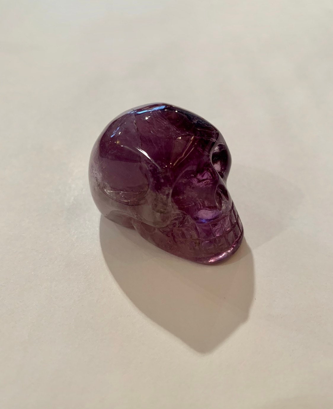 AMETHYST Skull// Carved Skull/ Healing Gemstones// Home Decor/ Healing