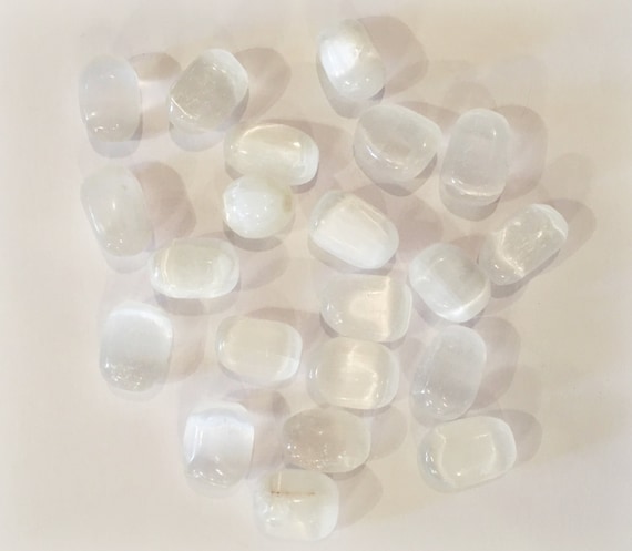 Beautiful SELENITE Healing Stones// White Selenite//Polished Selenite// Tumbled Selenite// Healing Gemstone// Home Decor// Healing Tools