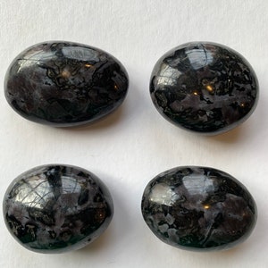 INDIGO GABBRO Pebbles/ Indigo Gabbro// Gemstone Pebbles/ Healing Gemstones// Paperweight/ Home Decor// Healing Tools/ Large Tumbled Stones image 2