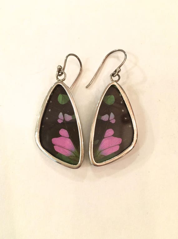 PURPLE SWALLOWTAIL Butterfly Wing Earrings// Butterfly Wing Jewelry// AUTHENTIC Butterfly Wings// Eco Friendly Jewelry// Statement Jewelry