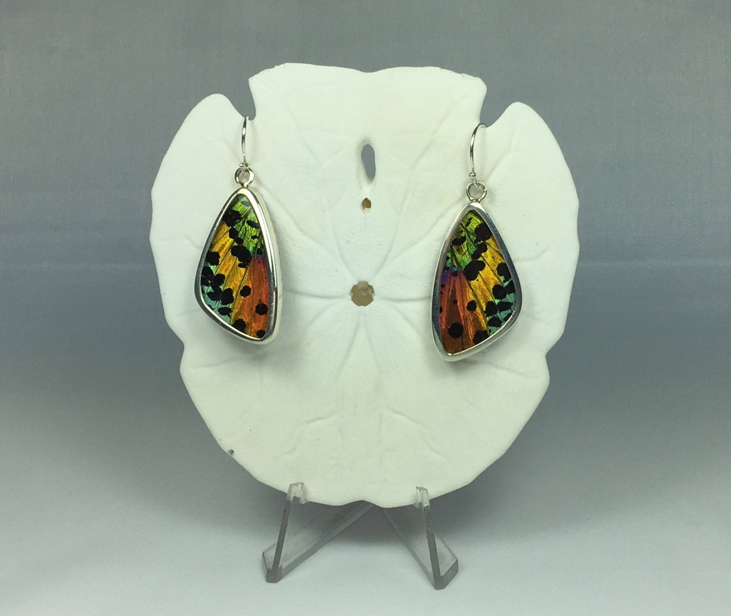 SUNSET MOTH Butterfly Wing Earrings// Butterfly Wing Jewelry