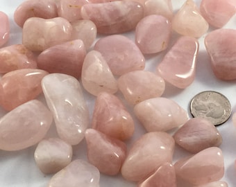 Beautiful Tumbled ROSE QUARTZ Healing Gemstone// Tumbled Stones// Healing Crystals// Love Crystals// Love Stone// Pink// Heart Chakra