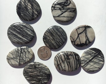 Beautiful Tumbled NET JASPER Healing Gemstone/ Spider Web Jasper Pillows// Tumbled Stones/ Polished Jasper// Healing Crystals/ Healing Tools