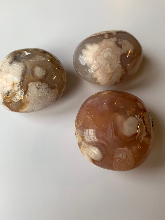 FLOWER AGATE Pebbles/ Agate// Gemstone Pebbles/ Healing Gemstones// Paperweight/ Home Decor// Healing Tools/ Manifestation// Flower Agate