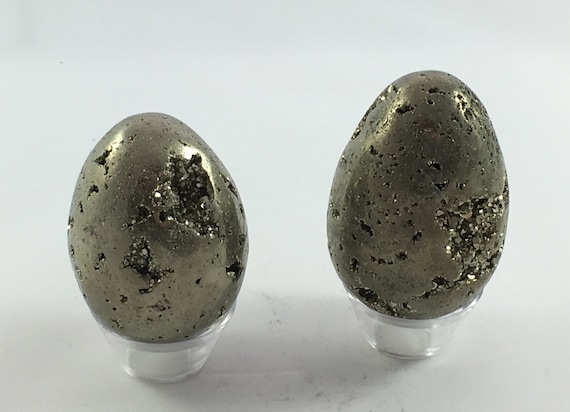 PYRITE EGGS// Carved Pyrite Egg// Healing Gemstone// Fools Good// Pyrite// Home Decor// Healing Tools// Raw Healing Crystals// From Peru