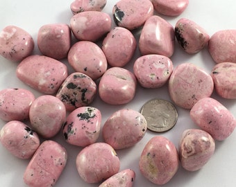 Beautiful Tumbled RHONDONITE Healing Gemstone// Tumbled Stones// Healing Crystals// Love Crystals// Love Stone// Heart Chakra// from Peru