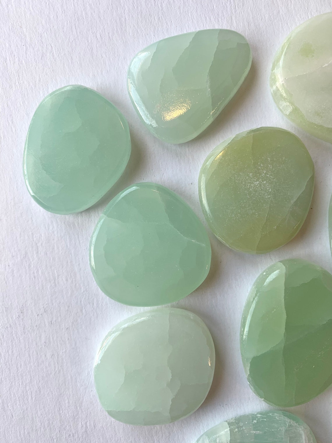 Beautiful Tumbled Seafoam Green CALCITE Healing Gemstone// Etsy