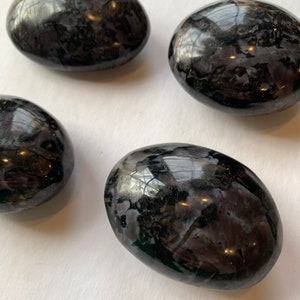 INDIGO GABBRO Pebbles/ Indigo Gabbro// Gemstone Pebbles/ Healing Gemstones// Paperweight/ Home Decor// Healing Tools/ Large Tumbled Stones image 1