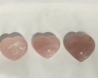 Beautiful Carved ROSE QUARTZ Heart Healing Gemstone// Crystal HEART// Carved Heart Stones// Healing Crystals// Love Crystals// Love Stone