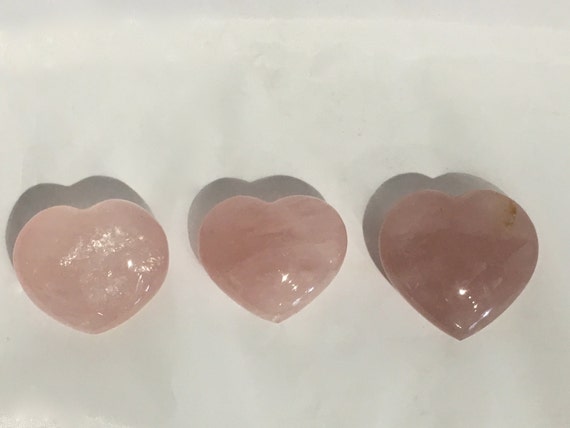 Beautiful Carved ROSE QUARTZ Heart Healing Gemstone// Crystal HEART// Carved Heart Stones// Healing Crystals// Love Crystals// Love Stone