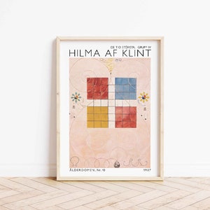 Hilma af Klint The Ten Largest No 10 Old Age Wall Art Print, Abstract Art, Swedish Modern Abstract Printable Art, Exhibition Art, Colorful