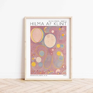 Hilma af Klint The Ten Largest No 8 Adulthood Wall Art Print, Abstract Art, Swedish Modern Abstract Printable Art, Exhibition Art, Colorful