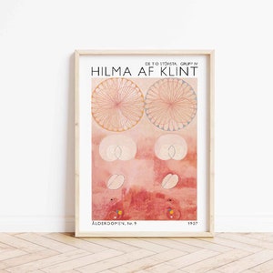 Hilma af Klint The Ten Largest No 9 Old Age Wall Art Print, Abstract Art, Swedish Modern Abstract Printable Art, Exhibition Art, Colorful