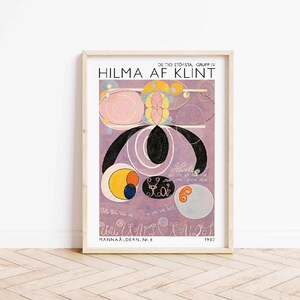Hilma af Klint The Ten Largest No 6 Adulthood Wall Art Print, Abstract Art, Swedish Modern Abstract Printable Art, Exhibition Art, Colorful