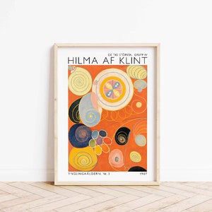 Hilma af Klint The Ten Largest No 3 Youth Wall Art Print, Abstract Art, Swedish Modern Abstract Printable Art, Exhibition Art, Colorful