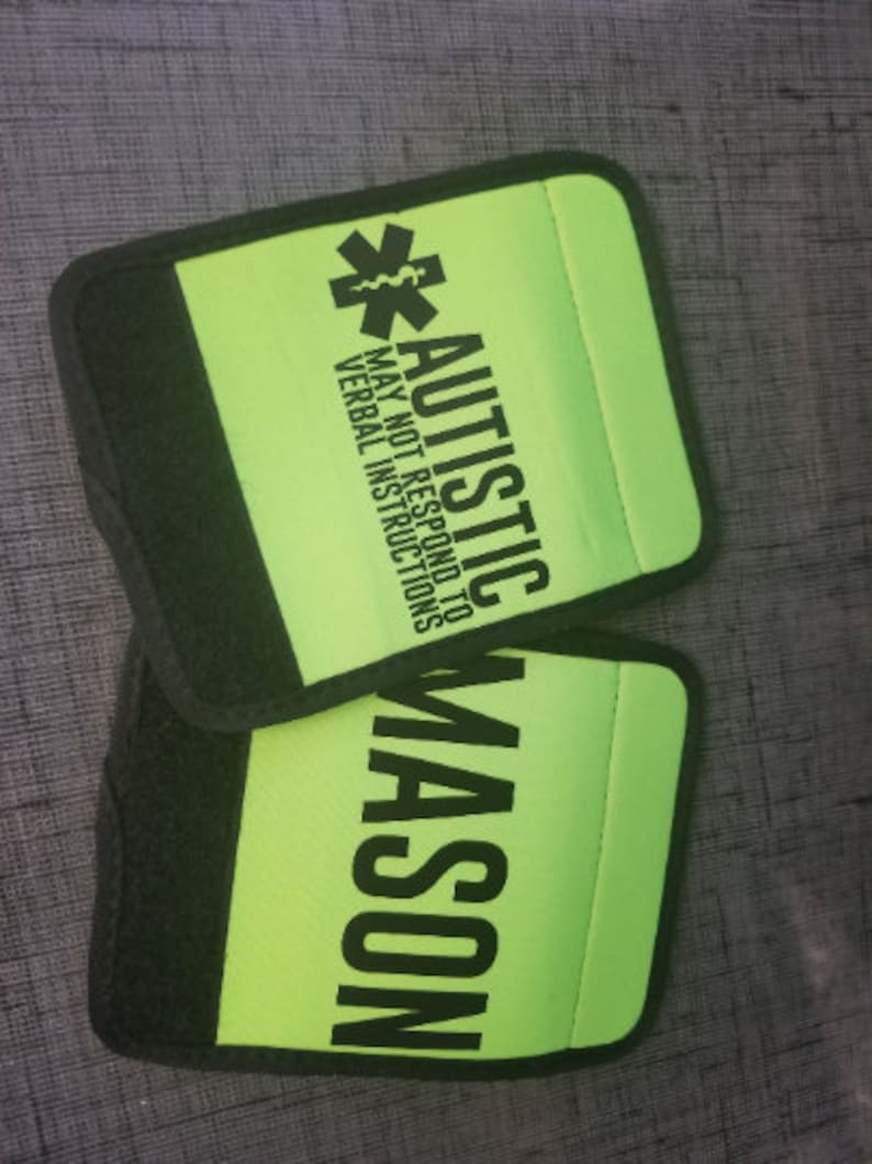 Custom Emergency Alert Carseat Straps Autism Allergies Medical