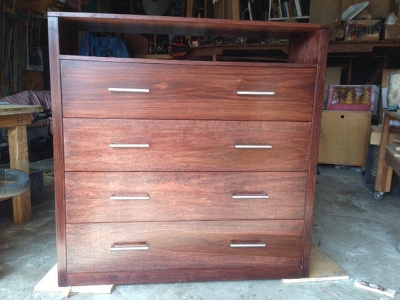 Four Drawer Dresser With Shelf Etsy