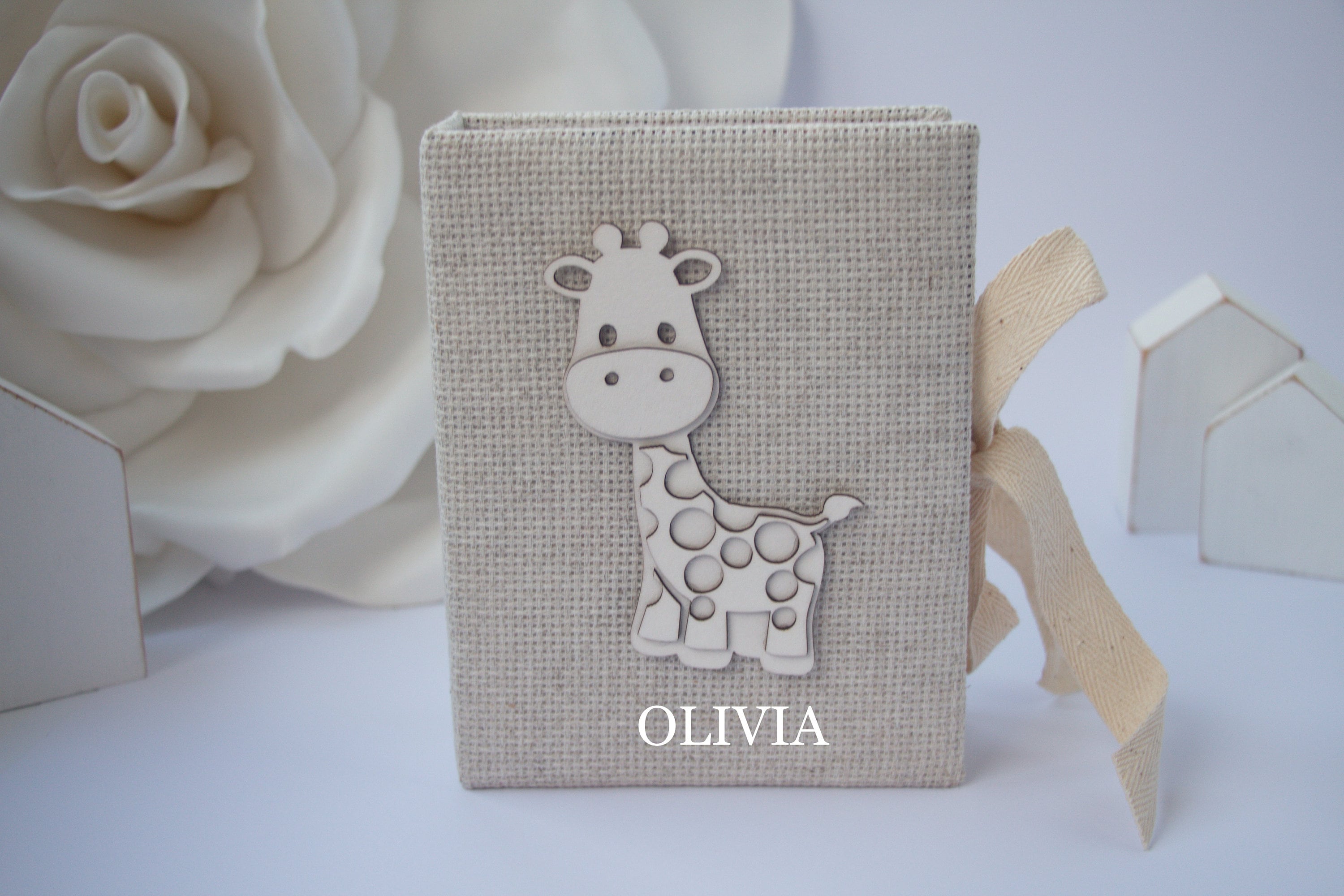 Jungle Giraffe Baby's First Year Photo Album Binder | Zazzle