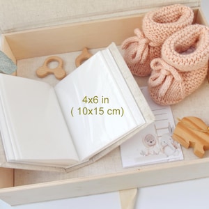 Linen Baby Memory Box | Baby Shower Gift | Pregnancy Gift for Expecting Mom| Baby Time Capsule Box| Large Memory Box| Christening Memory Box