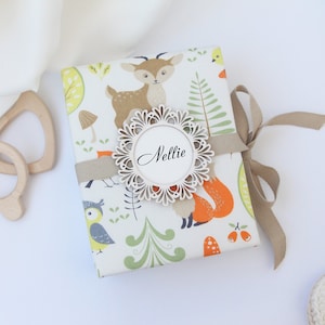 Personalized Baby Photo Album Fawn 4x6. Baby boy photo album. Baby girl photo album. First year photo album. Easter album. Baby shower gift