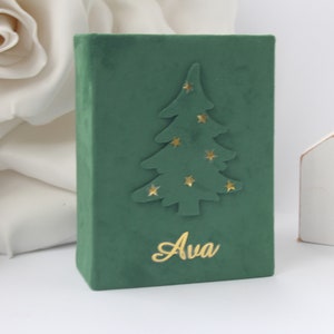 Album met kerstherinneringen | Gepersonaliseerde kerstboomfotoalbum | Kerstkaarthouder 4х6 | Baby's eerste kerstfotoalbum.