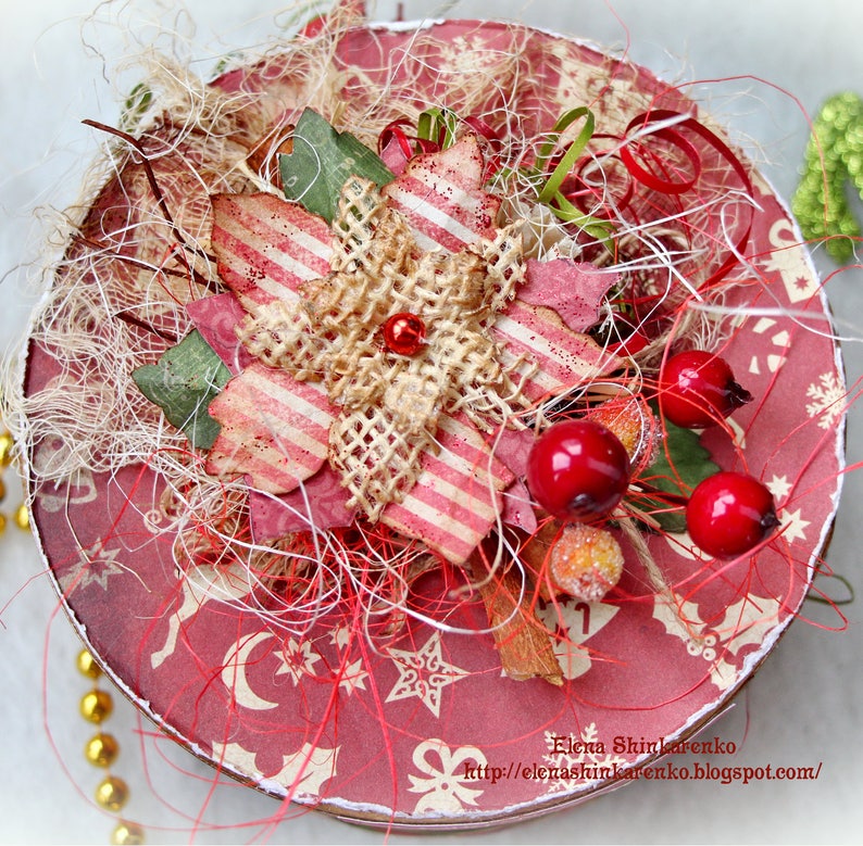 Box red and green Gift Box Christmas gift Box surprise Christmas Christmas gift Box Vintage Handmade box