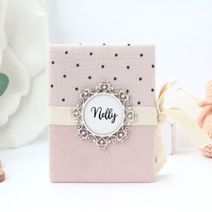 Personalized Baby Photo Album Pastel Pink 4x6. First Year Girl Baby Photo Album. Baby Memory Scrapbook Album. Baby Shower or New Mom Gift