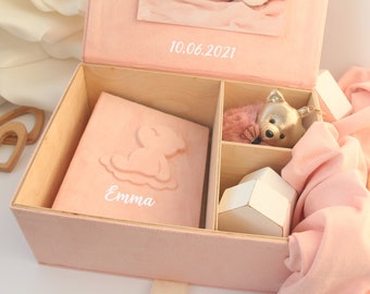 Caja personalizada de recuerdos para el primer bebé, caja personalizada para niñas, caja de recuerdos para bebés, caja de recuerdos para bebés personalizada, caja de baby shower.