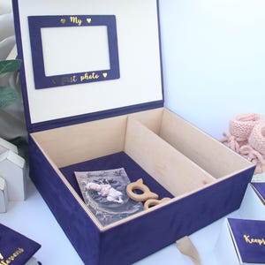 Baby Memory Box | Personalised Baby Keepsake Photo Box | Newborn Keepsake Gift Box | Wooden Baby Shower Gift Box |  Birthday Gift New Mom